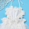 1st Birthday Outfit Girl Boho Baby Clothes Romper Cake Smash Newborn Photography Infant Toddler Easter Summer Christening Dresses My First Valentines Day Photoshoot White Love Heart 12-18 Months view 3