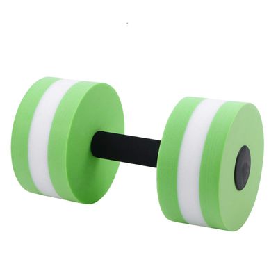 DOITOOL Aquatic Exercise Dumbells Water Dumbbells, Water Aerobic Exercise Foam Dumbbells Pool Resistance, Lightweight Aquatic Dumbbell Pool Barbells for Water Aerobics, 1Pack (Green)
