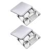 GANAZONO Stainless Steel Divided Plate with Lid 11.02X8.66X1.65In Five Grids Bento Food Compartment Tray for Home Meals Outdoor Camping and Picnics Set of 2 view 1