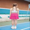 Zaclotre Skorts Skirts for Girls Elastic High Waisted Tennis Skirt with 2 Pockets Athletic Golf Workout Sports Shorts Rose Red view 4