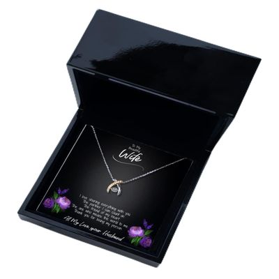 Wishbone Dancing Necklace Luxury Box to My Beautiful Wife Necklace, Gift for Wife, Gift from Husband, Necklace for Wife, Jewelry Gift, Anniversary g