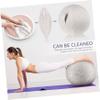 Homoyoyo Yoga Ball Cover Anti- Static Yoga Balls Cover Stability Ball Cover Exercise Cover with Handle Portable Yoga Foldable Cover - White Set Cotton Linen Office view 3