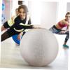 Homoyoyo Yoga Ball Cover Anti- Static Yoga Balls Cover Stability Ball Cover Exercise Cover with Handle Portable Yoga Foldable Cover - White Set Cotton Linen Office view 4