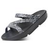 HUHV Z Strap Unisex Recovery Comfort Slide Sandals - White Leopard, Men's 7/ Women's 9 M view 1