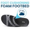 HUHV Z Strap Unisex Recovery Comfort Slide Sandals - White Leopard, Men's 7/ Women's 9 M view 4