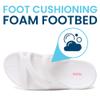 HUHV Z Strap Unisex Recovery Comfort Slide Sandals - White, Men's 8/ Women's 10 M view 4