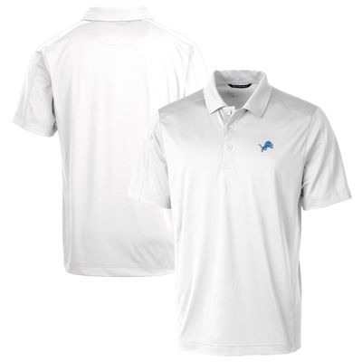 Cutter & Buck Men's White Detroit Lions Prospect Textured Stretch Polo
