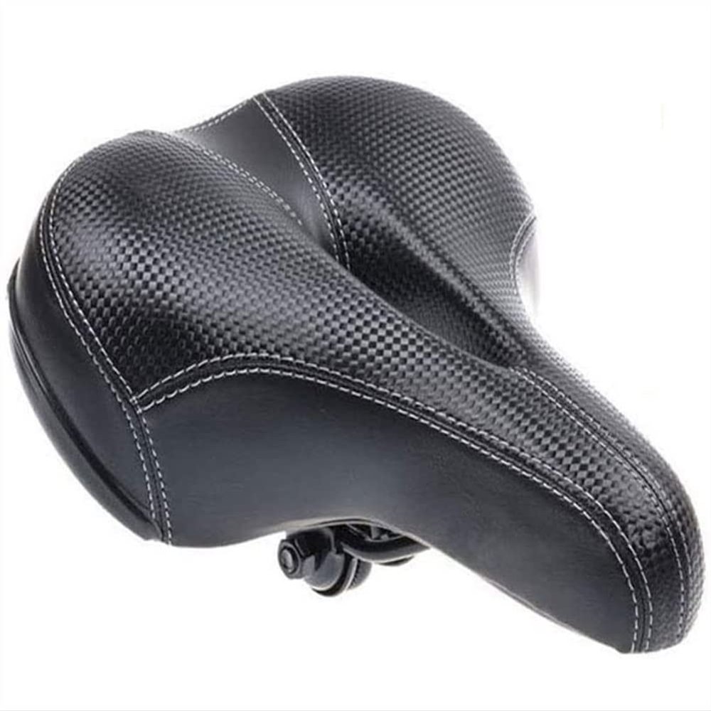 SMSOM Bicycle Saddle, Bike Seat - Comfortable Bike Seats for Men & Women, Wide Bicycle Seat Replacement Saddle, Suitable for Mountain Bikes, Road Bikes