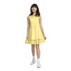 Calvin Klein Girls' Sleeveless Party Dress, Fit and Flare Silhouette, Round Neckline & Back Zip Closure, Light Yellow, 6X view 3