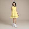 Calvin Klein Girls' Sleeveless Party Dress, Fit and Flare Silhouette, Round Neckline & Back Zip Closure, Light Yellow, 6X view 4