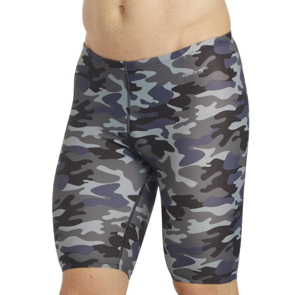 Sporti Camouflage Jammer Swimsuit - Black Multi - 30