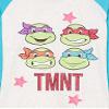 Teenage Mutant Ninja Turtles girls Tmnt Long Sleeve Raglan T-shirt - 4-16 T Shirt, Cream/Blue, 10 12 US view 2