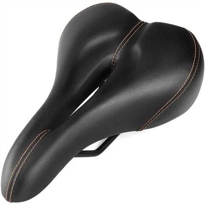 SMSOM Bicycle Saddle, Bike Seat, Comfortable Bike Seats for Men & Women, Bicycle Seat Replacement Saddle, Suitable for Mountain Bikes, Road Bikes (Black)