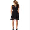 Calvin Klein Girls' Sleeveless Party Dress, Fit and Flare Silhouette, Round Neckline & Back Zip Closure, Black/Ballerina, 8 view 4