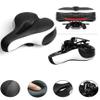 SMSOM Bike Seat, Bicycle Saddle, Waterproof Replacement Leather Bicycle Seat Cushion, Wide Bicycle Saddle, Suitable for Mountain Bikes, Road Bikes view 2
