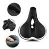 SMSOM Bike Seat, Bicycle Saddle, Waterproof Replacement Leather Bicycle Seat Cushion, Wide Bicycle Saddle, Suitable for Mountain Bikes, Road Bikes view 4