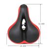 SMSOM Bicycle Saddle, Bike Seat, Wide Bicycle Seat Replacement Saddle, Waterproof Leather Bike Saddle, Universal Fit for Indoor Outdoor Bike for Women and Men view 2