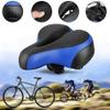 SMSOM Bike Seat, Bicycle Saddle, Wide Bicycle Seat Replacement Saddle, Waterproof Leather Bike Saddle, Universal Fit for Indoor Outdoor Bike for Women and Men view 2