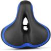 SMSOM Bike Seat, Bicycle Saddle, Wide Bicycle Seat Replacement Saddle, Waterproof Leather Bike Saddle, Universal Fit for Indoor Outdoor Bike for Women and Men view 4