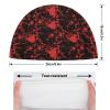 Classic Horror Blood Splatter Black Red Swimming Cap, Shower Cap for Adults and Children with Long Hair to Keep Hair Dry Hats view 2