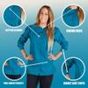 Women's Scrub Jacket Warm Up Medical Scrub Jackets for Women (Teal, Medium) view 4