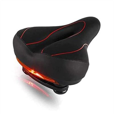 SMSOM Bike Saddles, Bike Seat, Bicycle Seat for Men Women, Waterproof Wide Bicycle Saddle Fit for Stationary/Exercise/Indoor/Mountain/Road Bikes
