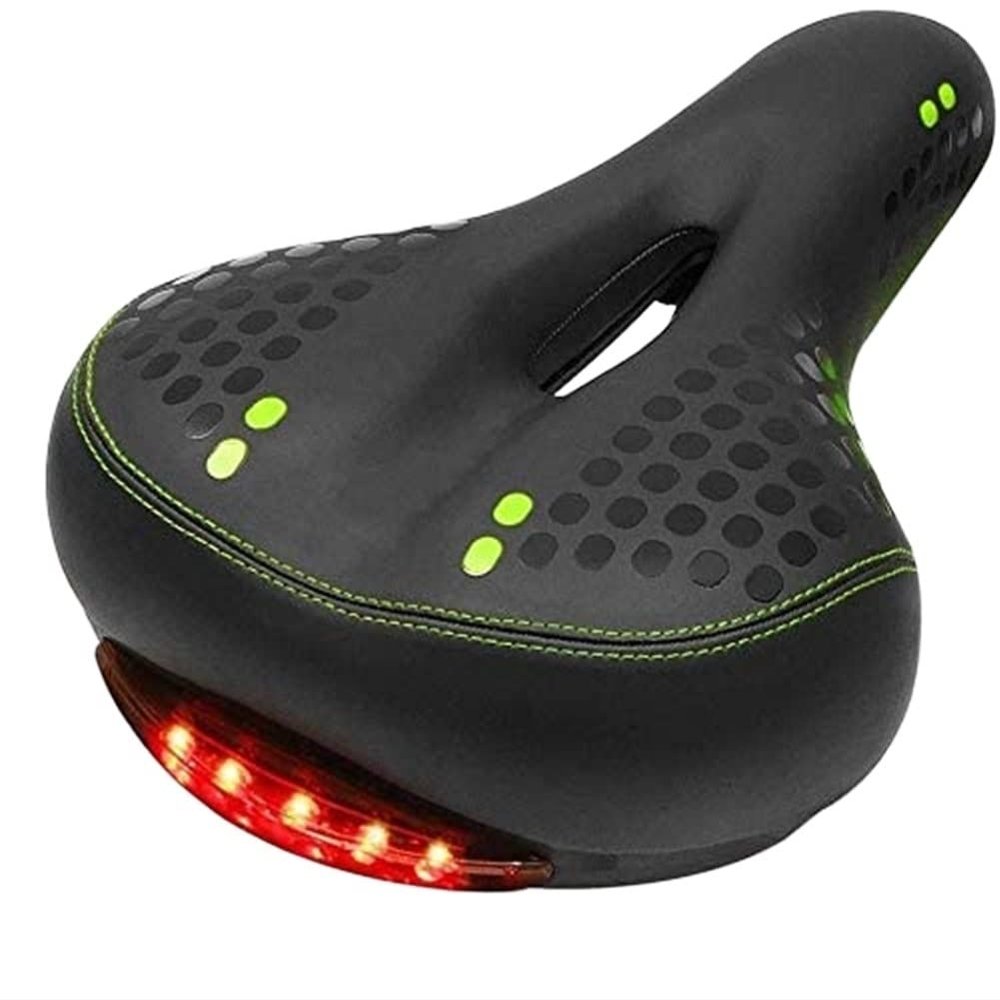 SMSOM Bike Saddles, Bike Seat Cushion - Bicycle Seat for Men Women, Waterproof Wide Bicycle Saddle Fit for Stationary/Exercise/Indoor/Mountain/Road Bikes