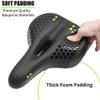 SMSOM Bike Saddles, Bike Seat Cushion - Bicycle Seat for Men Women, Waterproof Wide Bicycle Saddle Fit for Stationary/Exercise/Indoor/Mountain/Road Bikes view 4