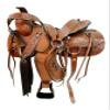 Brown Western Roping Saddle 15 16 17 18 Basket Tooled Leather Ranch Horse TACK (16 in) view 2