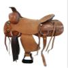 Brown Western Roping Saddle 15 16 17 18 Basket Tooled Leather Ranch Horse TACK (16 in) view 4