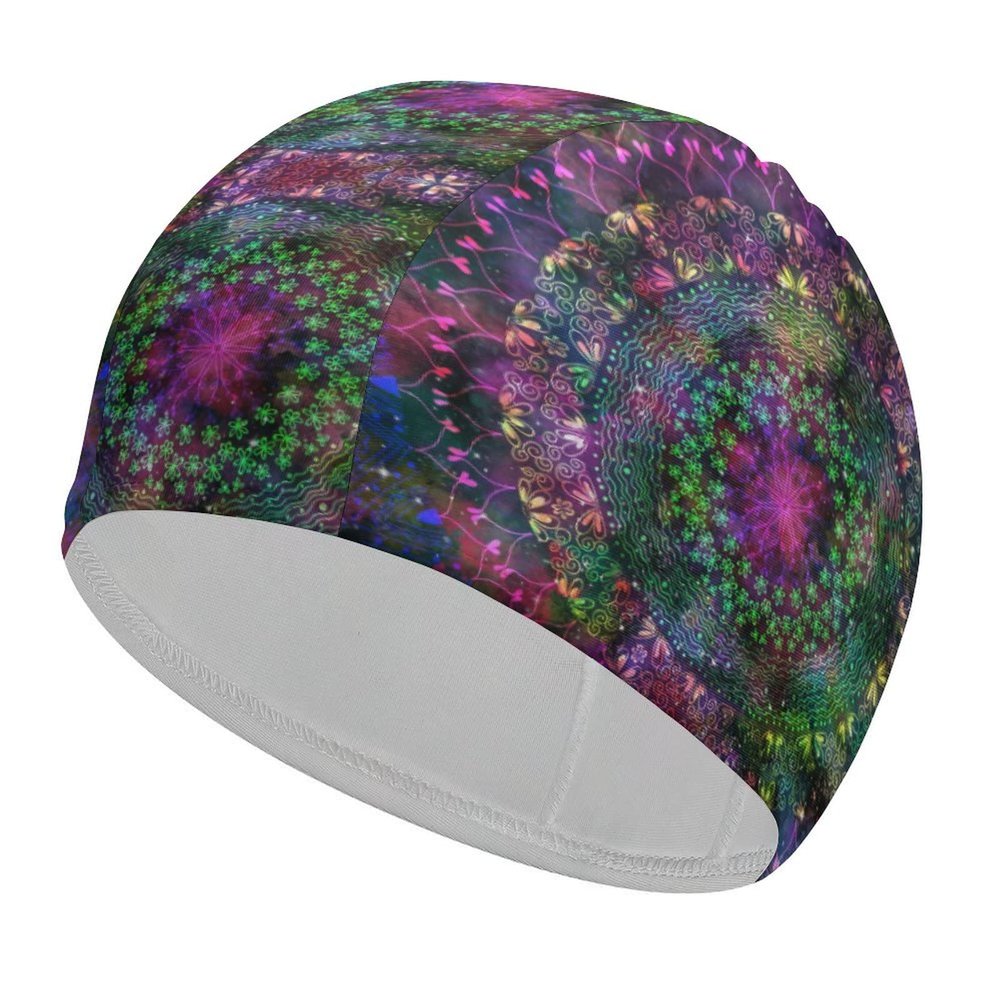 Art Swimming Cap, Shower Cap for Adults and Children with Long Hair to Keep Hair Dry Hats