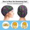 Art Swimming Cap, Shower Cap for Adults and Children with Long Hair to Keep Hair Dry Hats view 3