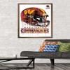 Trends International NFL Washington Commanders - Drip Helmet 22 Wall Poster, 22.375" x 34", Bronze Framed Version view 2