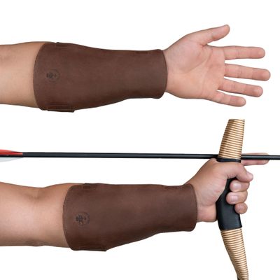 Valhalla Gear, Archery Arm Guard, Forearm Protector, Adjustable Straps, Archer Essentials, Shooting Practice, Larping, Full Grain Leather, Handmade, Bourbon Brown