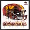 Trends International NFL Washington Commanders - Drip Helmet 22 Wall Poster, 14.725" x 22.375", Black Framed Version view 1