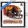 Trends International NFL Washington Commanders - Drip Helmet 22 Wall Poster, 14.725" x 22.375", Black Framed Version view 3