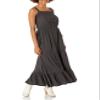 Lucky Brand Women's Lace Tiered Maxi Dress,Washed Black,X-Large view 1