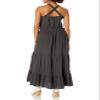 Lucky Brand Women's Lace Tiered Maxi Dress,Washed Black,X-Large view 3