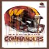 Trends International NFL Washington Commanders - Drip Helmet 22 Wall Poster, 14.725" x 22.375", Mahogany Framed Version view 1