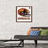 Trends International NFL Washington Commanders - Drip Helmet 22 Wall Poster, 14.725" x 22.375", Mahogany Framed Version view 2