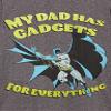 DC Comics Batman Dad of Gadgets Boys Short Sleeve Tee Shirt, Charcoal Heather, Large view 2