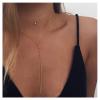 Andelaisi Boho Satellite Ball Chain Necklace Bell Pendant Y Necklace Chain Layered Ball Bead Lariat Necklaces Vintage Ball Chain Y Necklace Jewelry for Women view 2