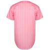 Blank Baseball Button Down Jersey Plain Short Sleeve Hipster Hip Hop T Shirts Jersey (XX-Large, Pink-Stripe) view 3