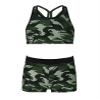 Daenrui Kids Girls 2 Piece Sports Gymnastics Dance Outfits Crop Tank Top with Booty Shorts Active Workout Sets Camouflage 16 Years view 1