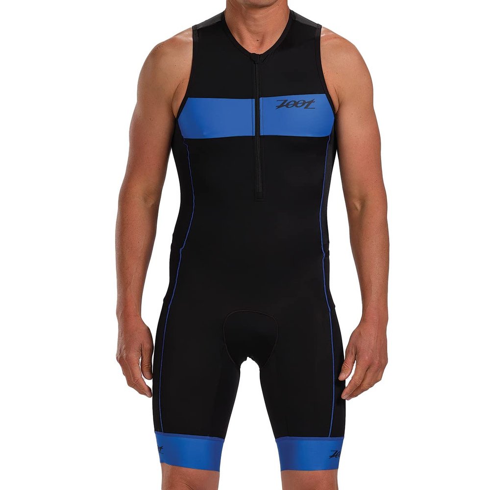 Zoot Mens Core Tri Tank Racesuit  Sleeveless Triathlon Suit for Men Made from Italian Primo Fabric, 3 Pockets, and Bike Padding(Royal Blue, XX-Large)