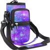 AORTDES 25/32/40/64oz Water Bottle Bag Holder Carrier-Insulated Crossbody Sling Case Sleeve with Strap & Pockets for Men Women Gym Cycling Travel Walking Hiking Camping (Purple Galaxy, 40oz) view 1