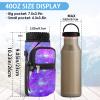 AORTDES 25/32/40/64oz Water Bottle Bag Holder Carrier-Insulated Crossbody Sling Case Sleeve with Strap & Pockets for Men Women Gym Cycling Travel Walking Hiking Camping (Purple Galaxy, 40oz) view 4