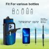AORTDES 25/32/40/64oz Water Bottle Bag Holder Carrier-Insulated Crossbody Sling Case Sleeve with Strap & Pockets for Men Women Gym Cycling Travel Walking Hiking Camping (Blue Quicksand, 40oz) view 2