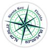 Siesta Key Florida 2-Inch Vinyl Decal Sticker Latitude Longitude Compass Design view 1