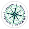 Ladysmith Wisconsin 2-Inch Vinyl Decal Sticker Latitude Longitude Compass Design view 1